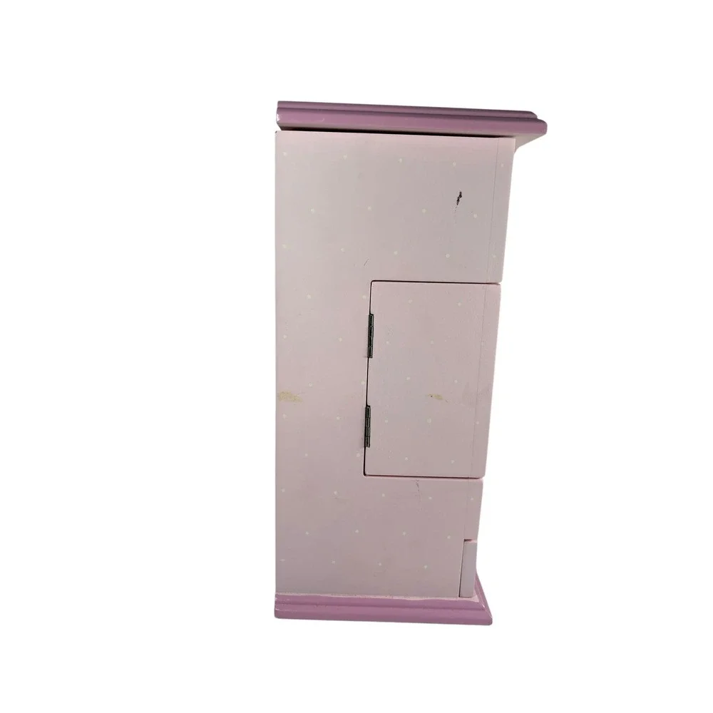 Unbranded Jewelry Armoire Kids OS Pink Good Musical Bird Flower Wood Box